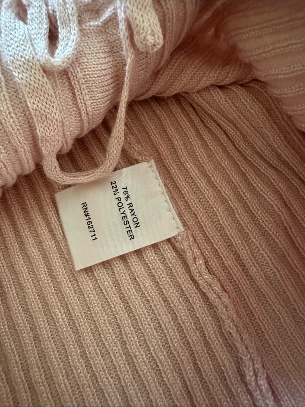 It's Our Time Blush Pink Ribbed Drawstring Tank - Picture 5 of 5